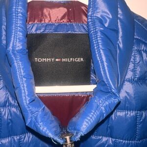 Tommy Hilfiger royal blue puffer zip vest.